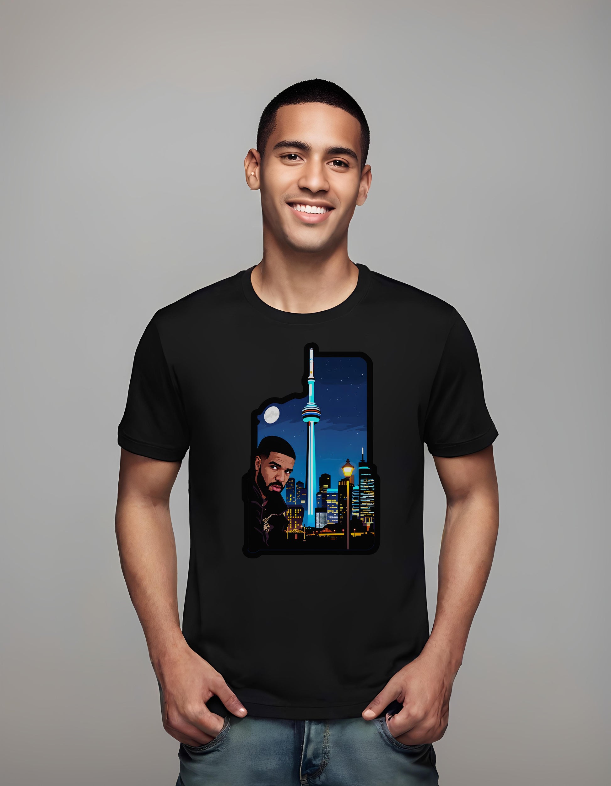 urban night skyline - toronto nights - t-shirt