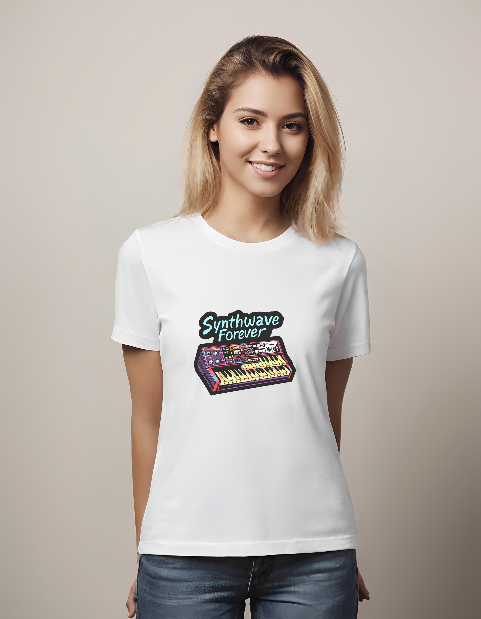 nostalgic t-shirt - synthwave_fans - cartoonish style