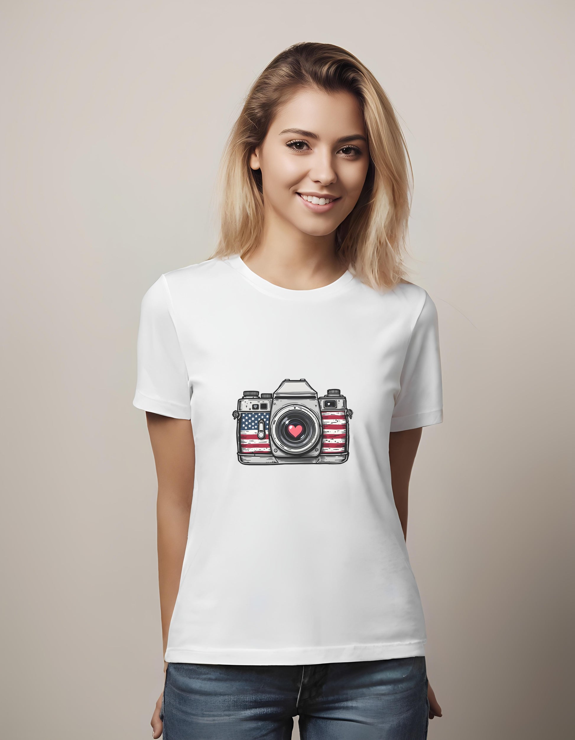 t-shirt - lovers of art - retro camera illustrations