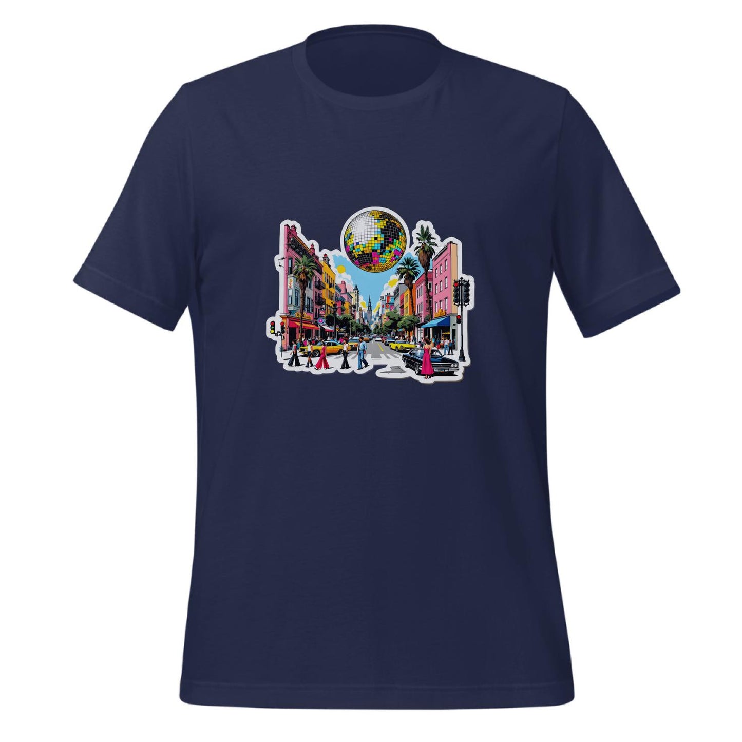 1970s city street - t-shirt - playful - for_women