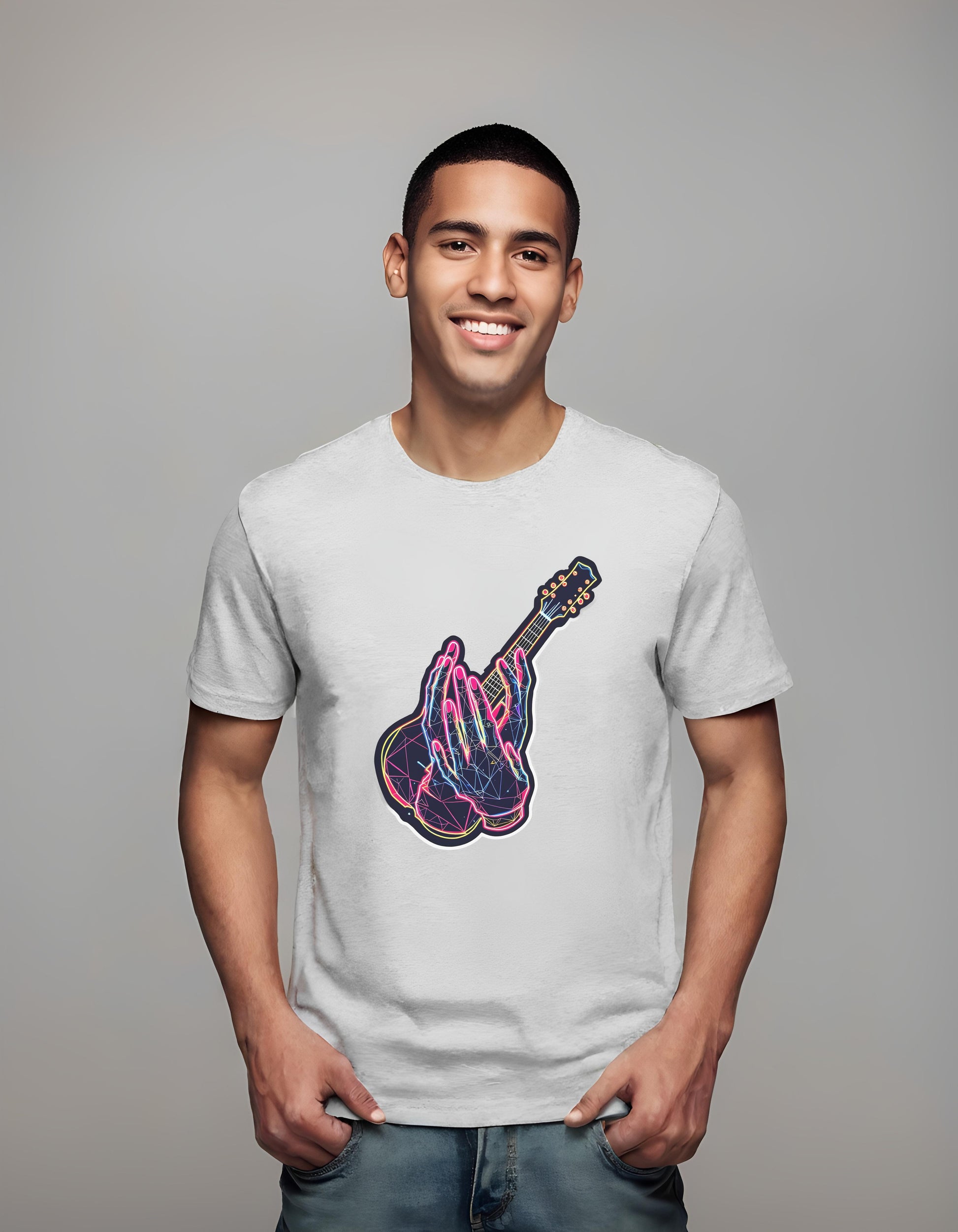 fashion - modern t-shirt - guitar