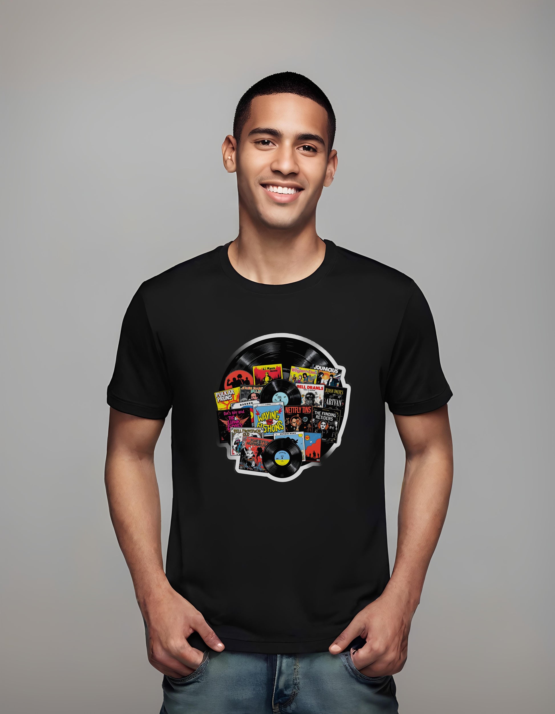 vinyl record t-shirt - records - music festival shirt
