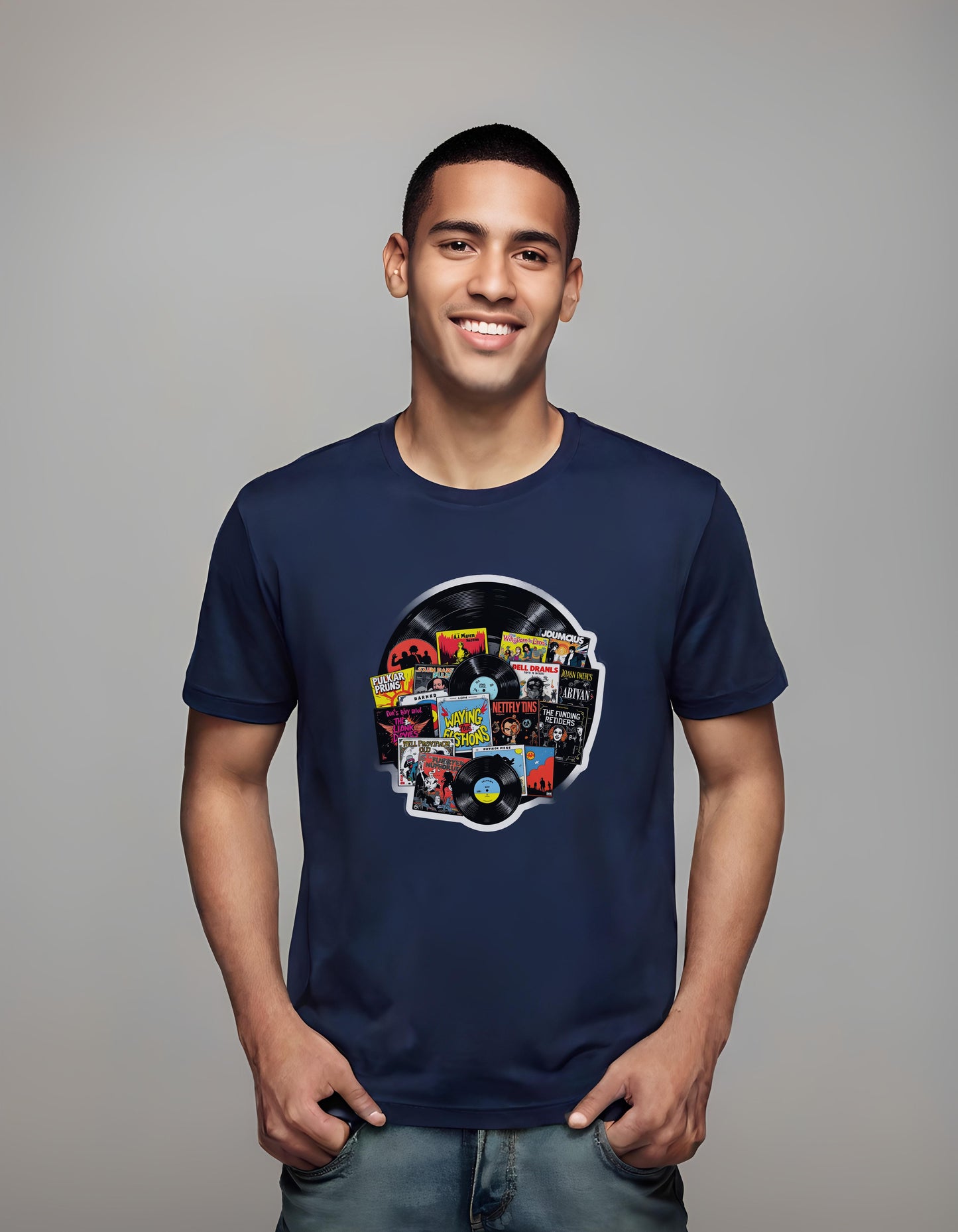 vinyl record t-shirt - designers - everyday music t-shirt