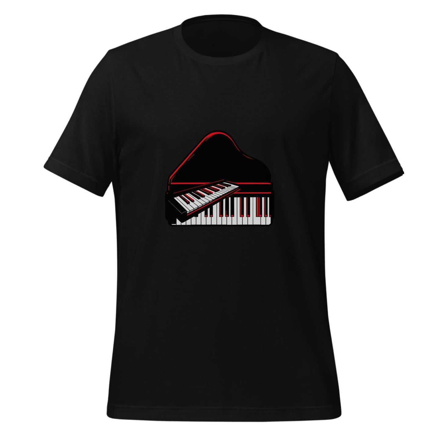 minimalist piano design - t-shirt - stylish musician gift - modern