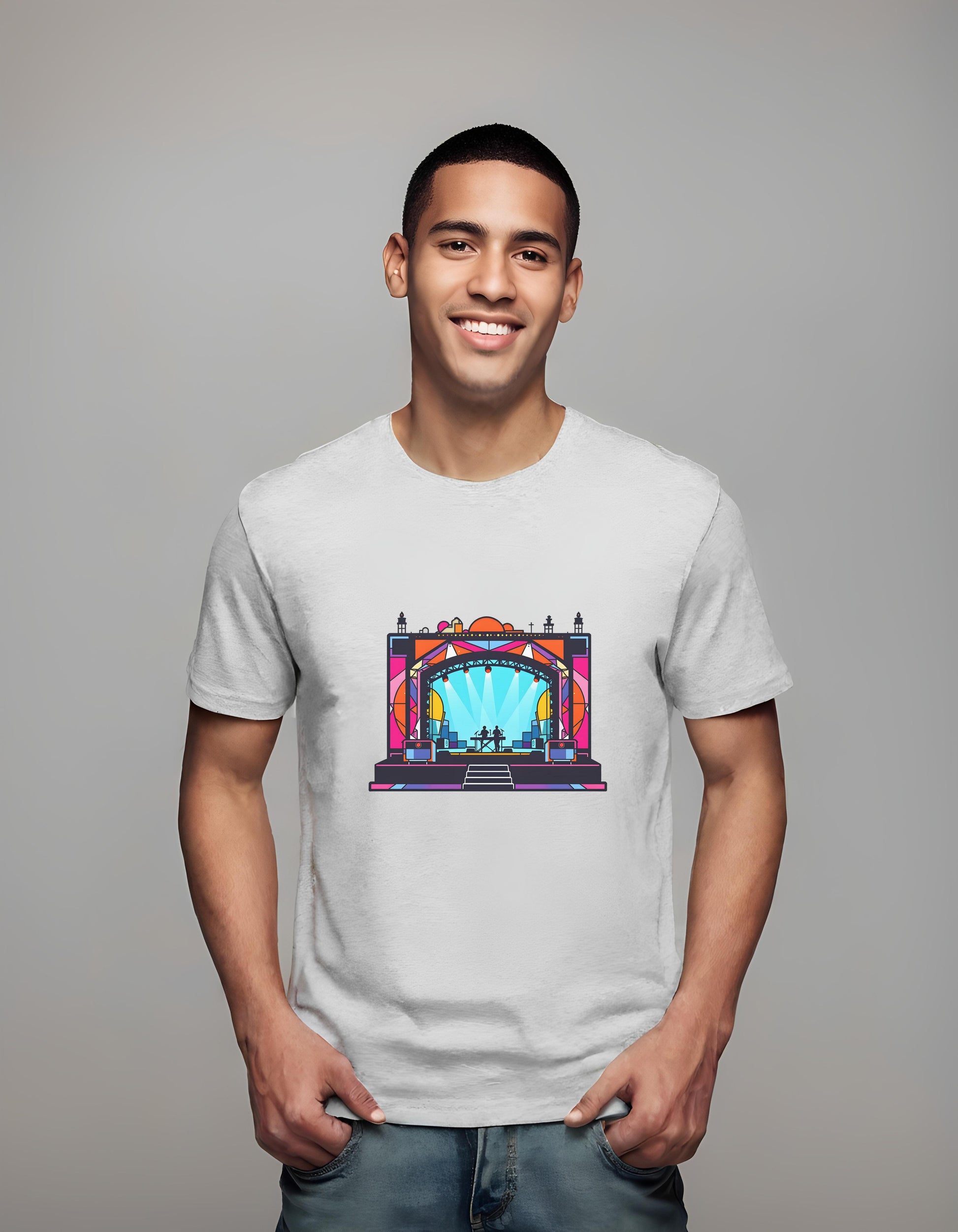 music festival design - concert-attendees - concert stage shirt - t-shirt