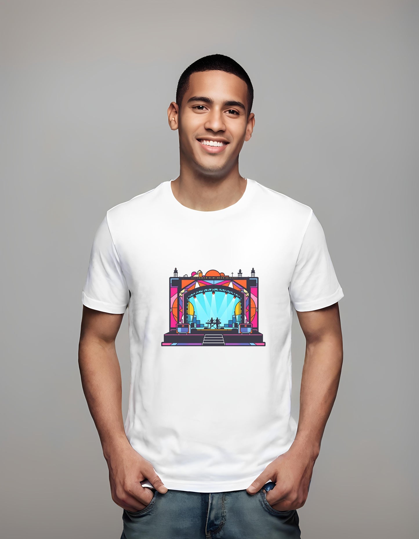 artistic t-shirt - performance - silhouetted performers