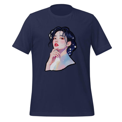woman - t-shirt - k-pop art - elegant design