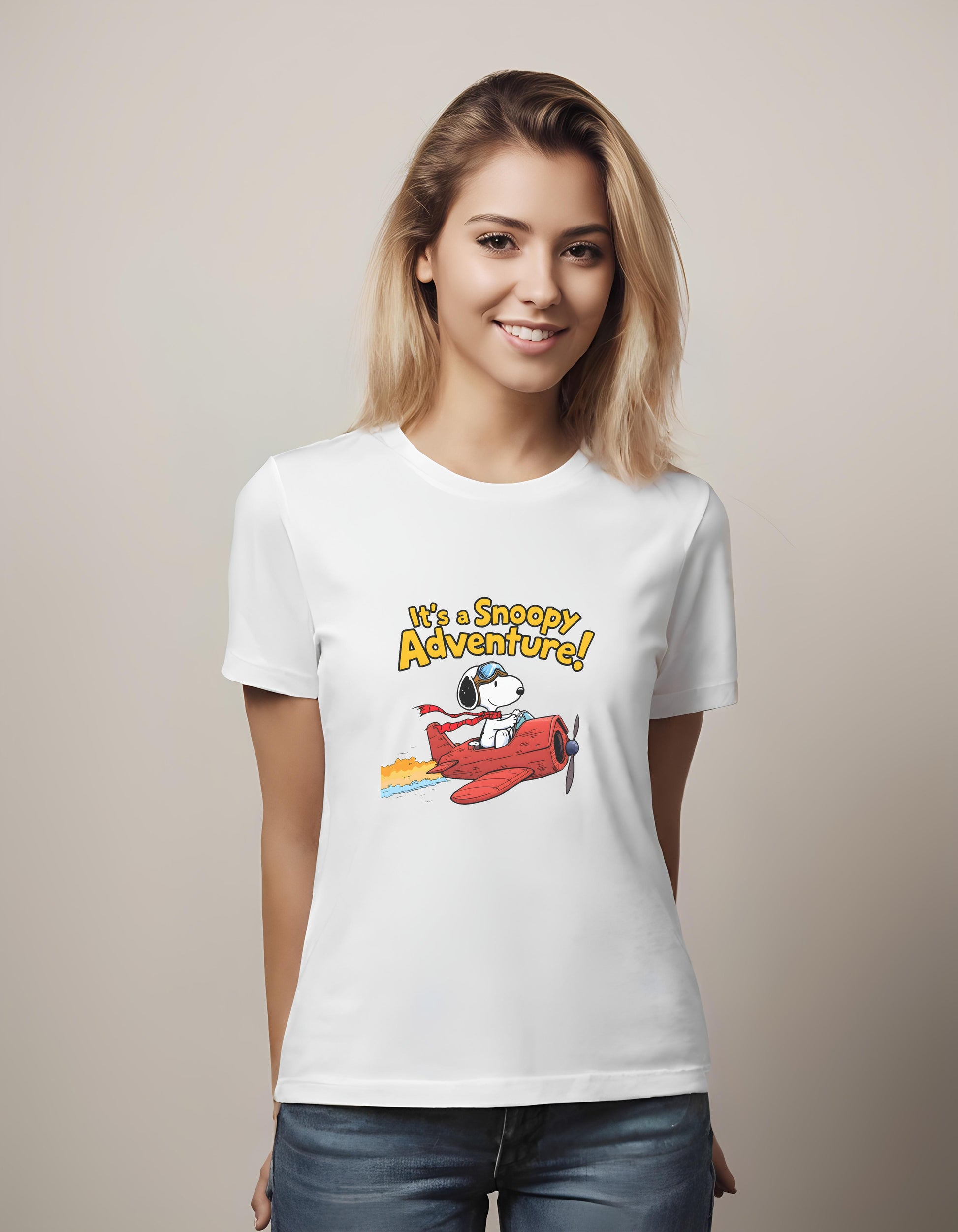 t-shirt - snoopy design - cartoon lovers - playful graphic tee