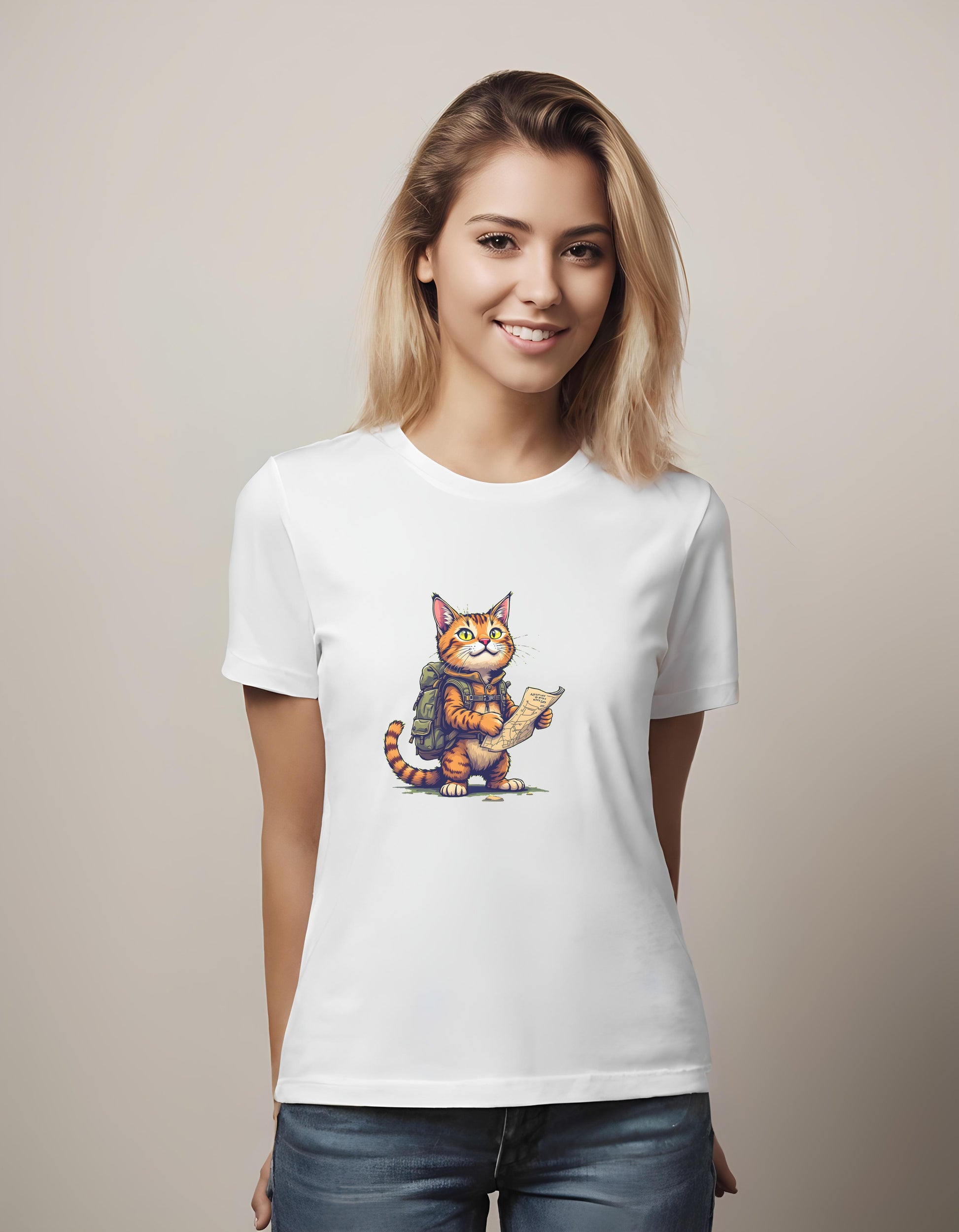 t-shirt - travel - creativity - whimsical cat design