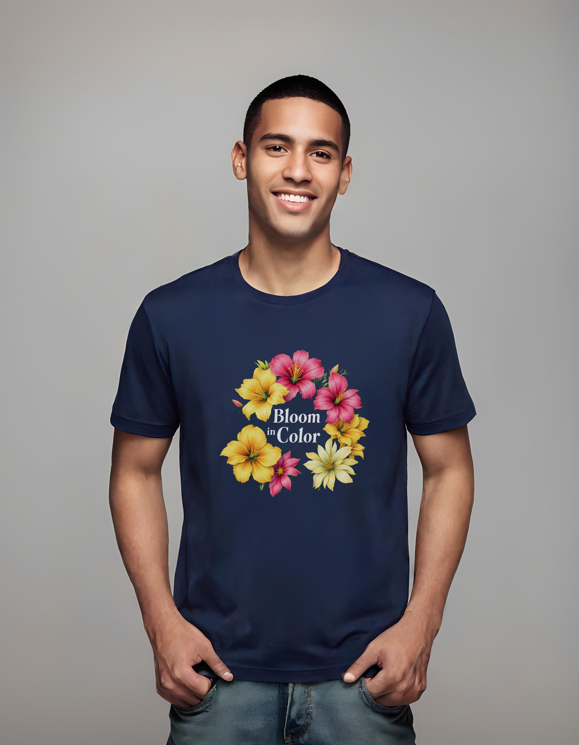 t-shirt - joyful summer apparel - growth - vibrant floral apparel