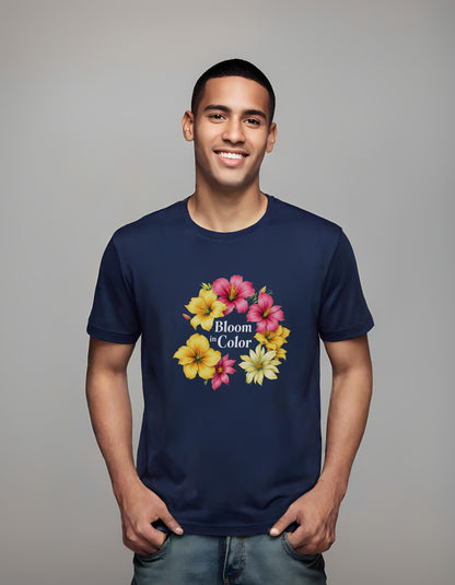 t-shirt - joyful summer apparel - growth - vibrant floral apparel