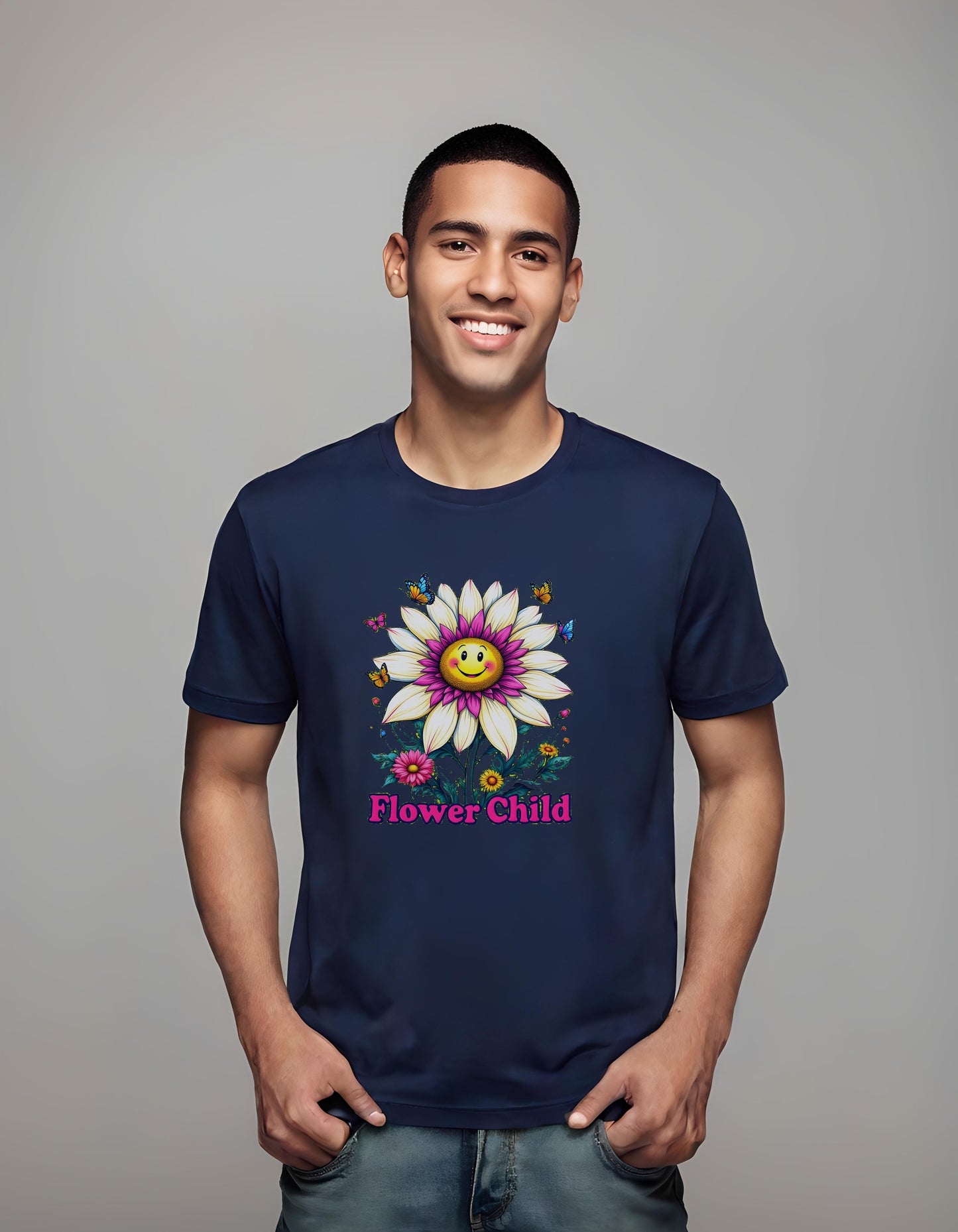 bohemian souls - butterfly - daisy art - t-shirt
