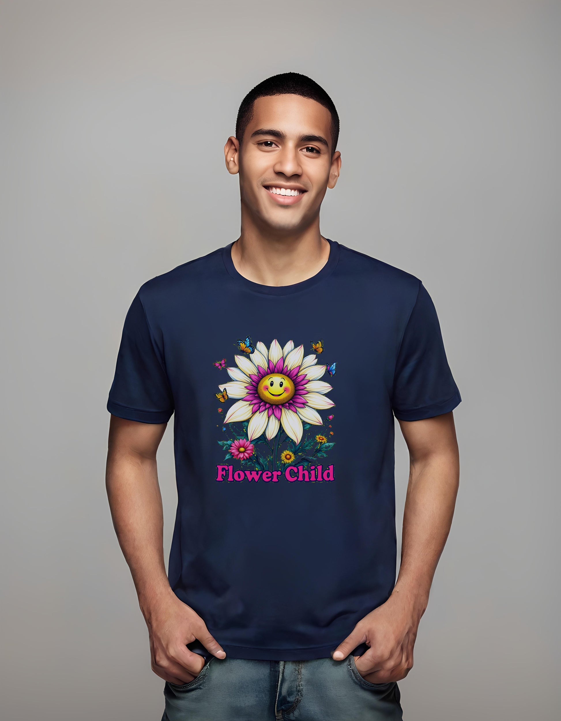 bohemian souls - butterfly - daisy art - t-shirt