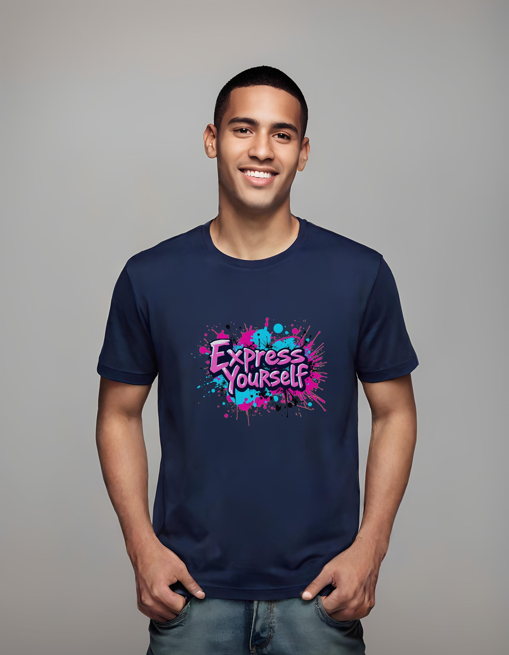 colorful artwork - trendy - t-shirt