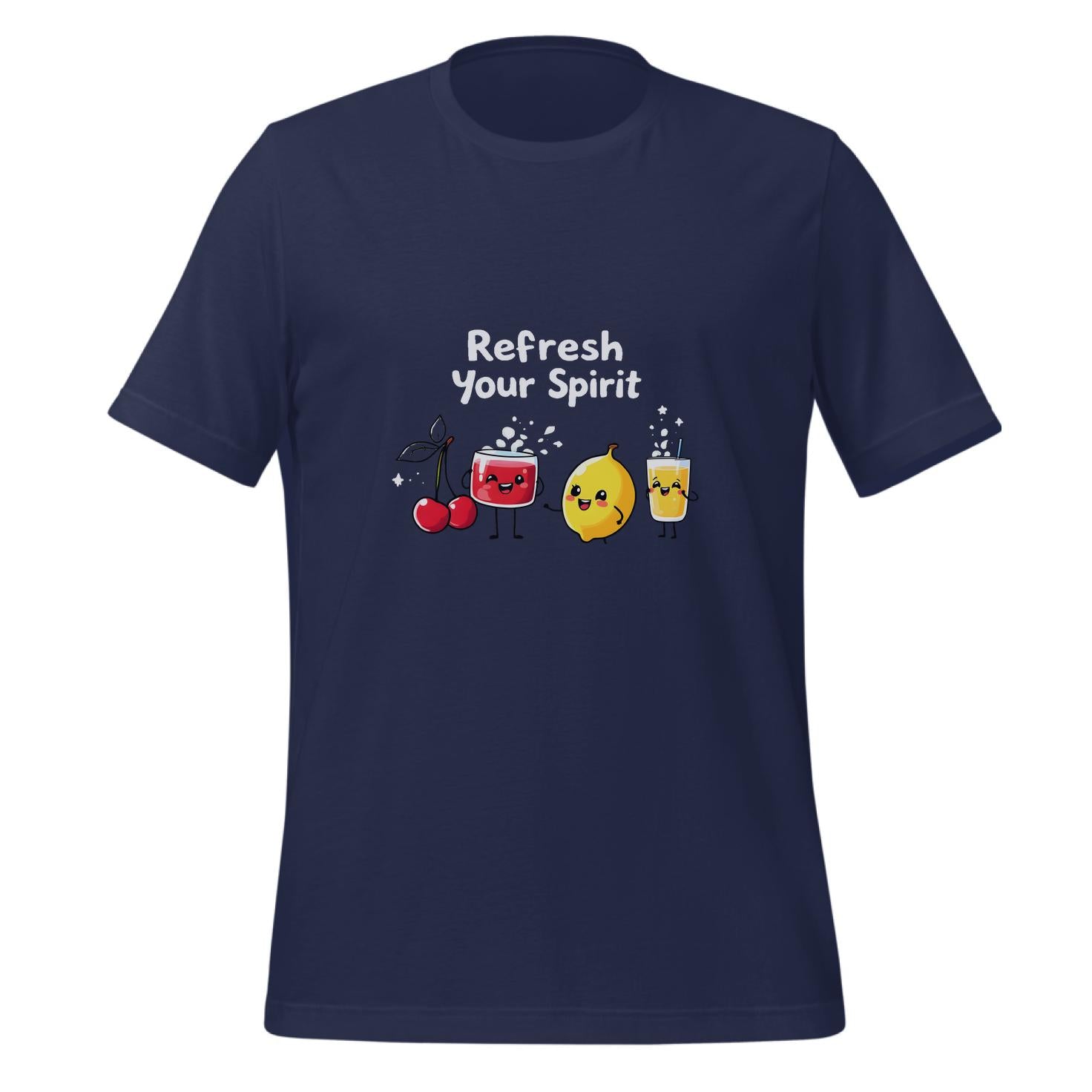t-shirt - colorful fruit scene - cartoon fruits shirt - unisex apparel