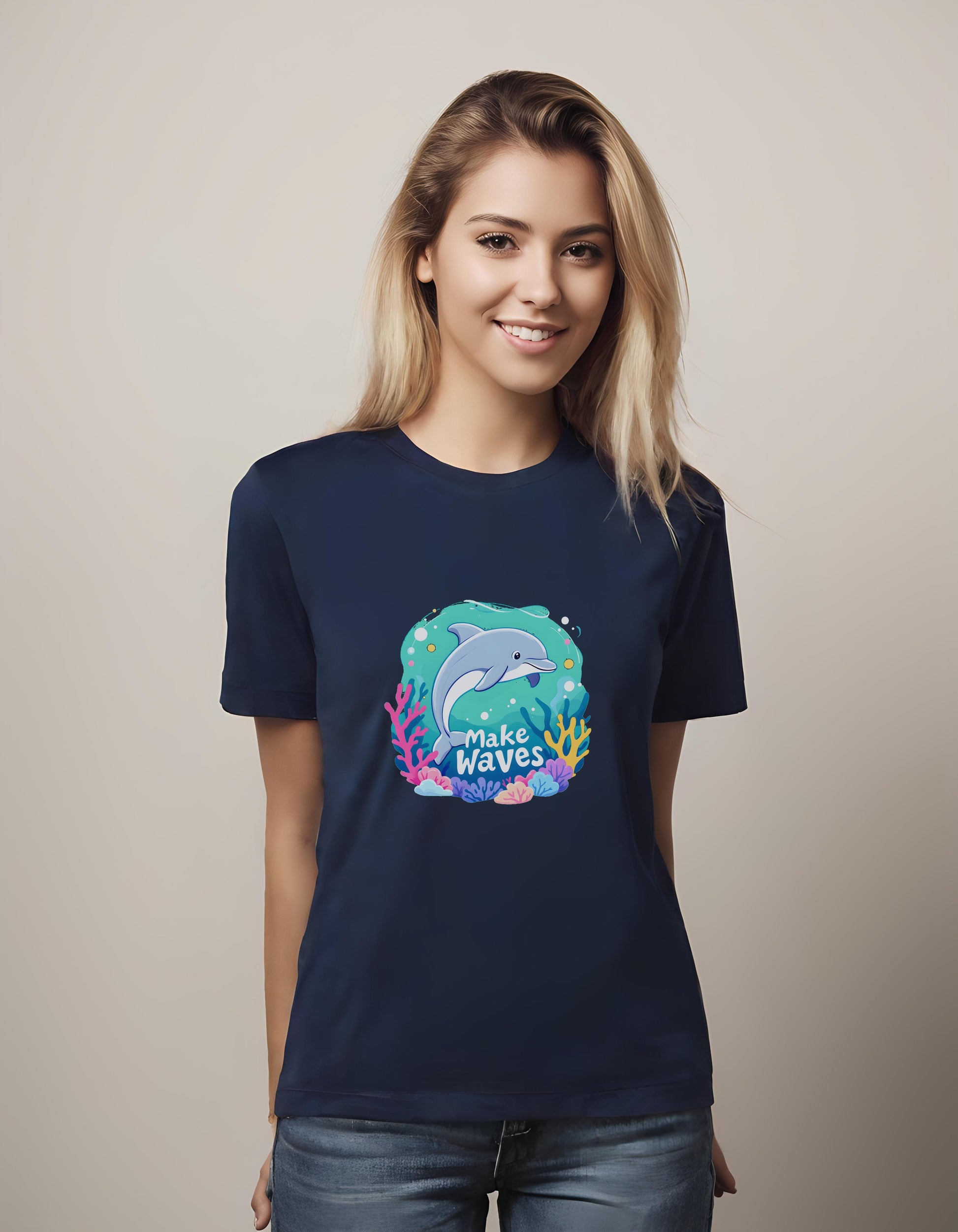 dolphin t-shirt - cartoon art
