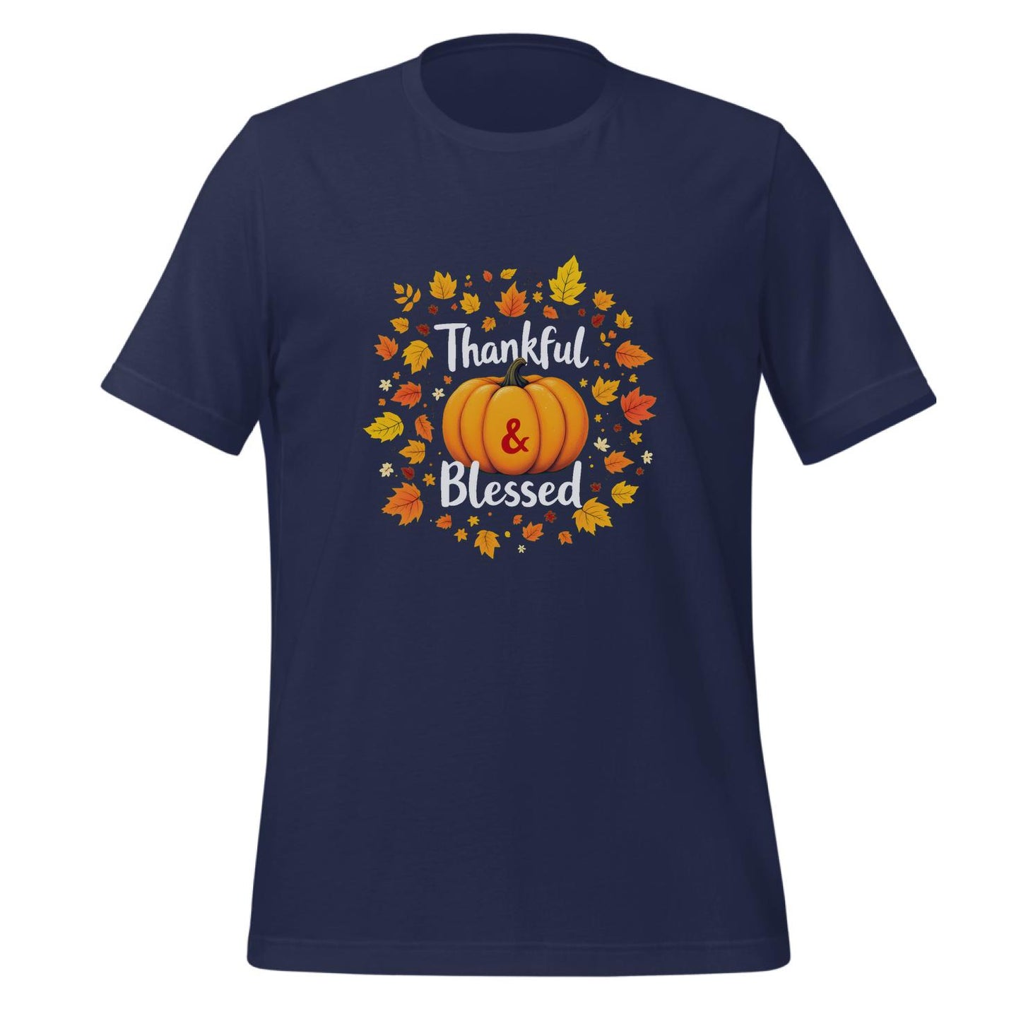 t-shirt - holiday decorations - men's pumpkin shirt - cartoonish design