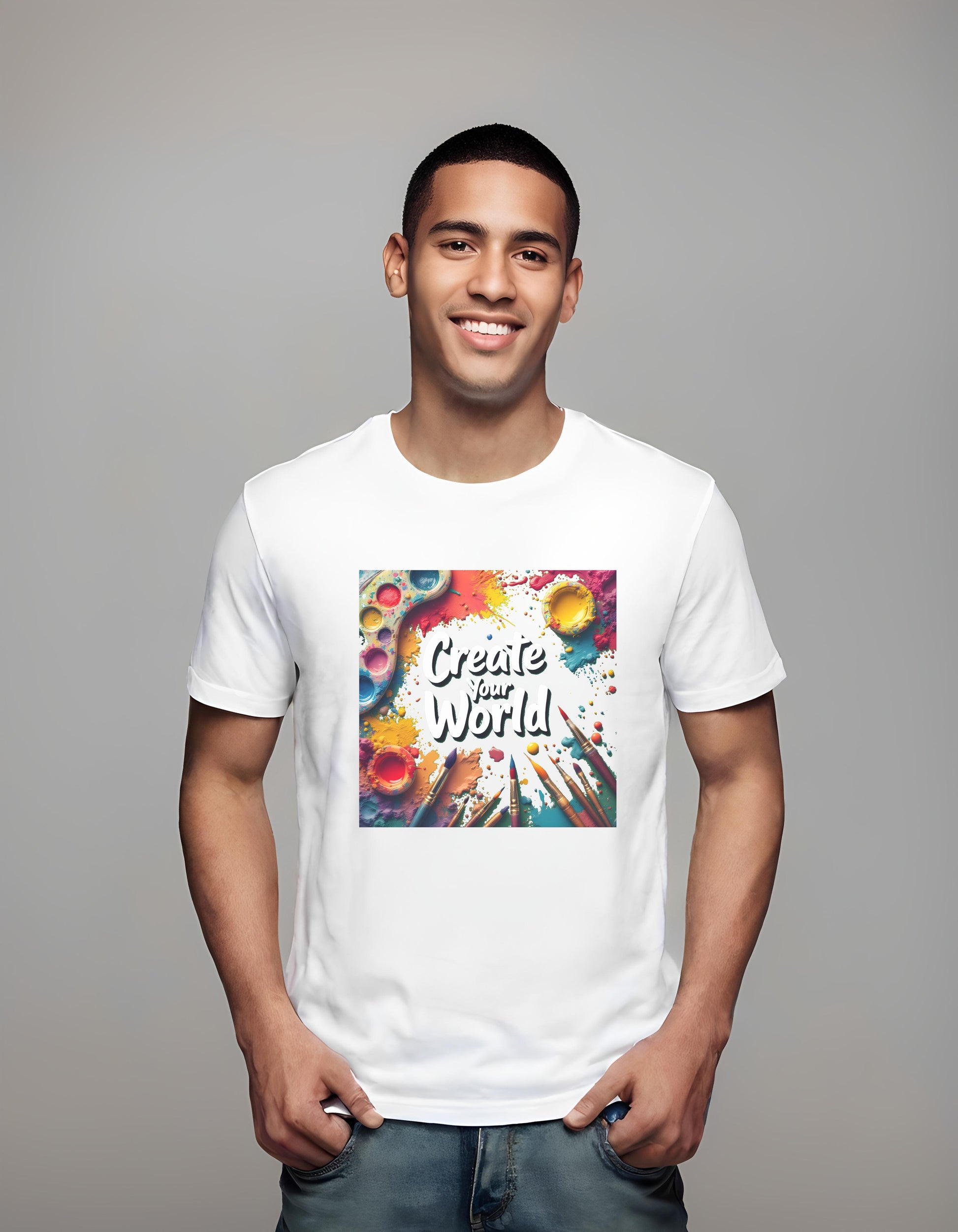colors - t-shirt - exploration - art supplies
