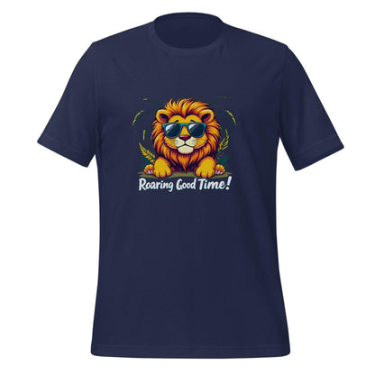 tropical themed gifts - tropical summer design - t-shirt - cheerful lion illustration