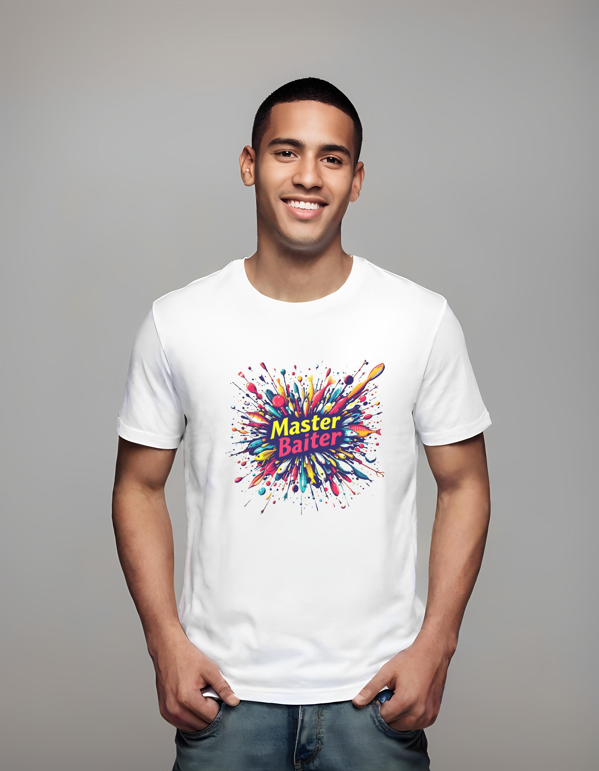 humor - t-shirt - cartoon fishing design