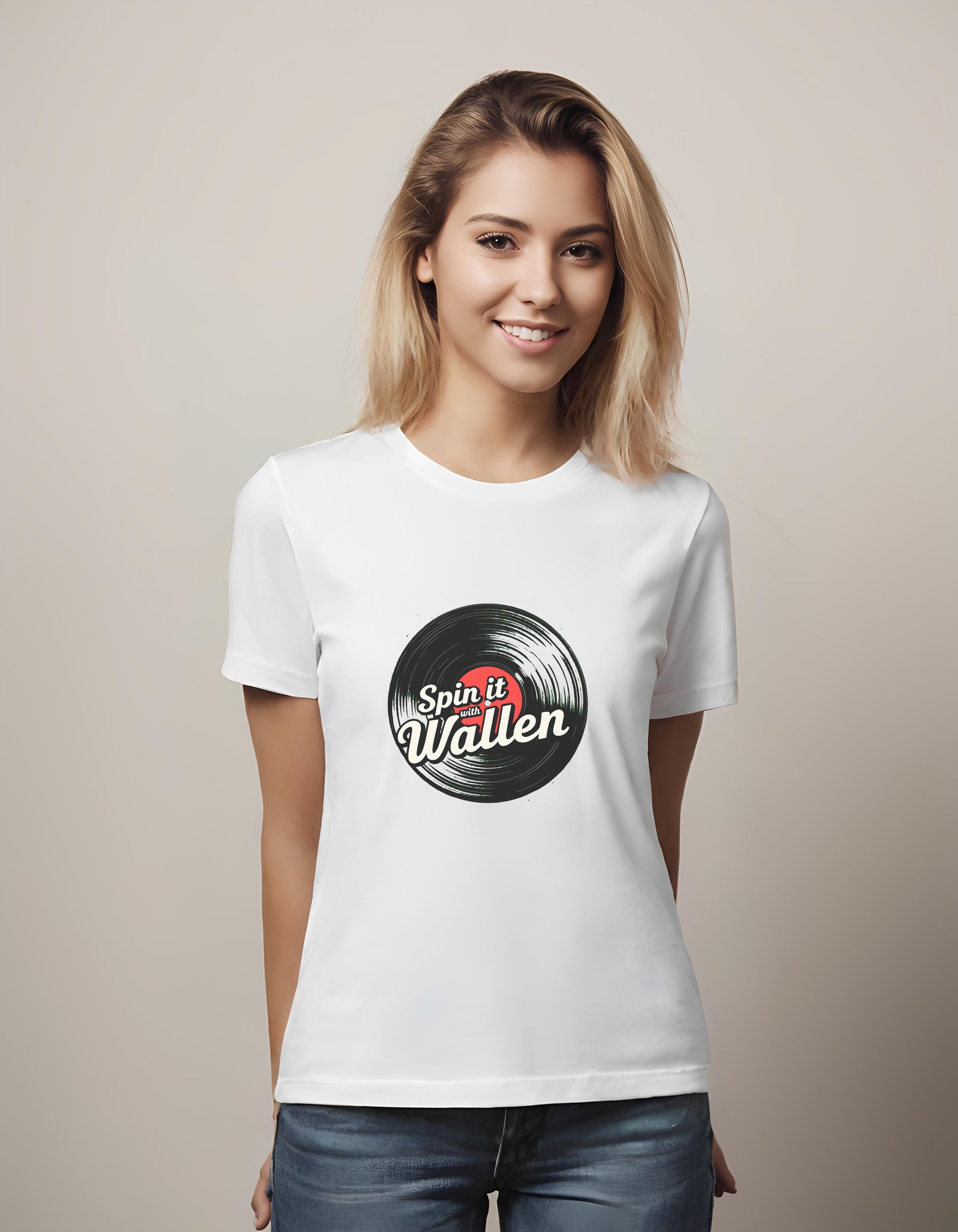 event branding - spin it with wallen - party invitation design - t-shirt