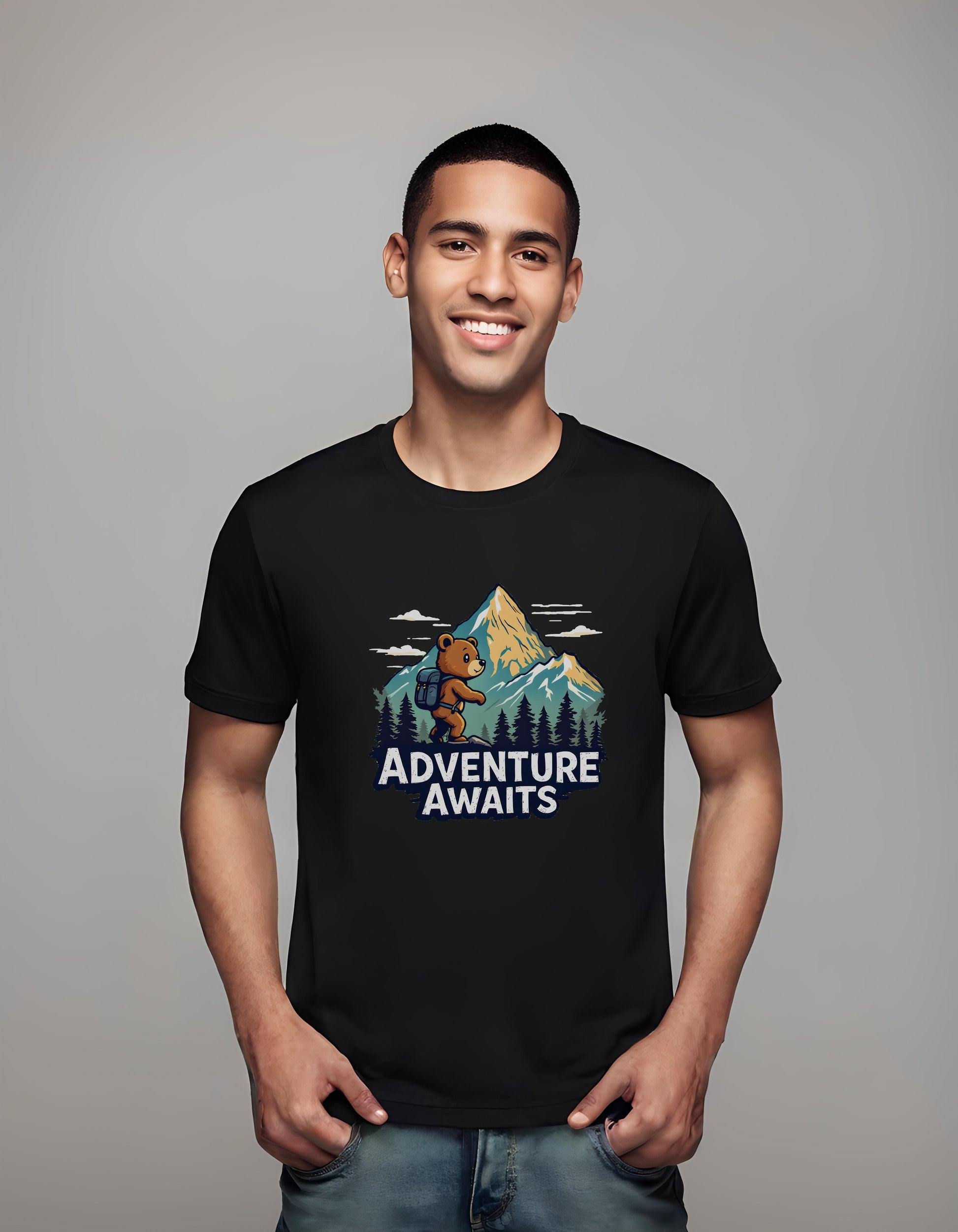 adventure seekers - bear - cartoon bear - t-shirt