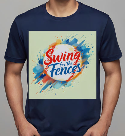 navy - friends - t-shirt - watercolor baseball - fitness lovers