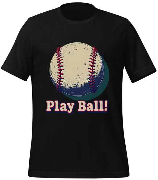 t-shirt - playful baseball decor - teachers - black - retro sports art