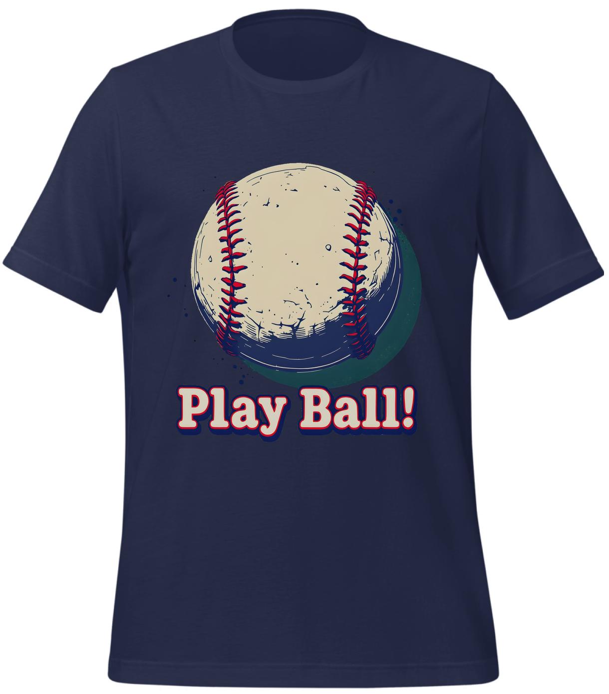 navy - friends - t-shirt - comic baseball art