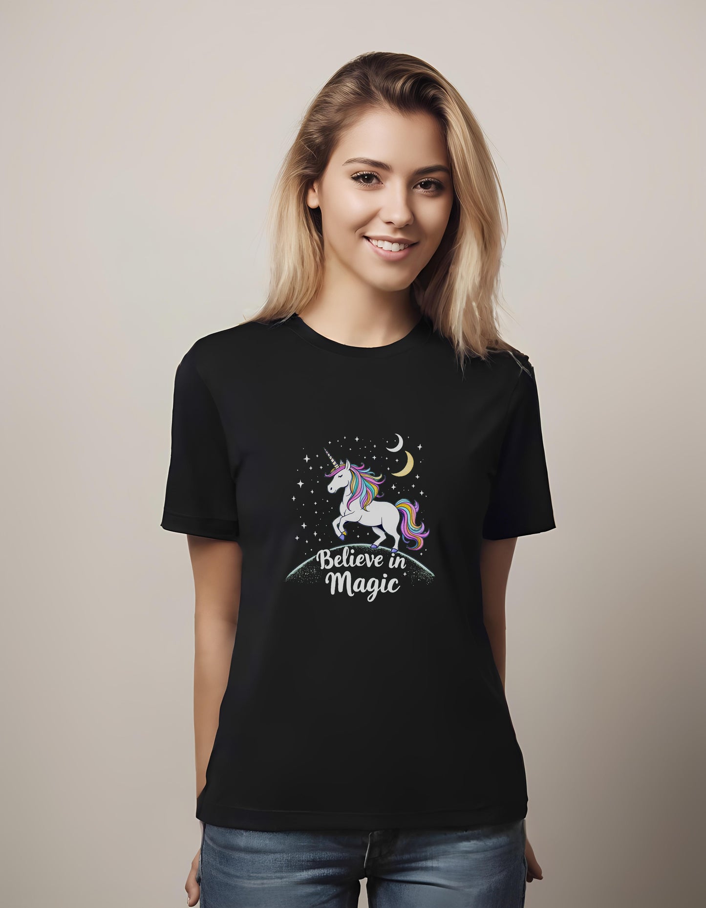 positive message - unicorn t-shirt - cosmic design apparel