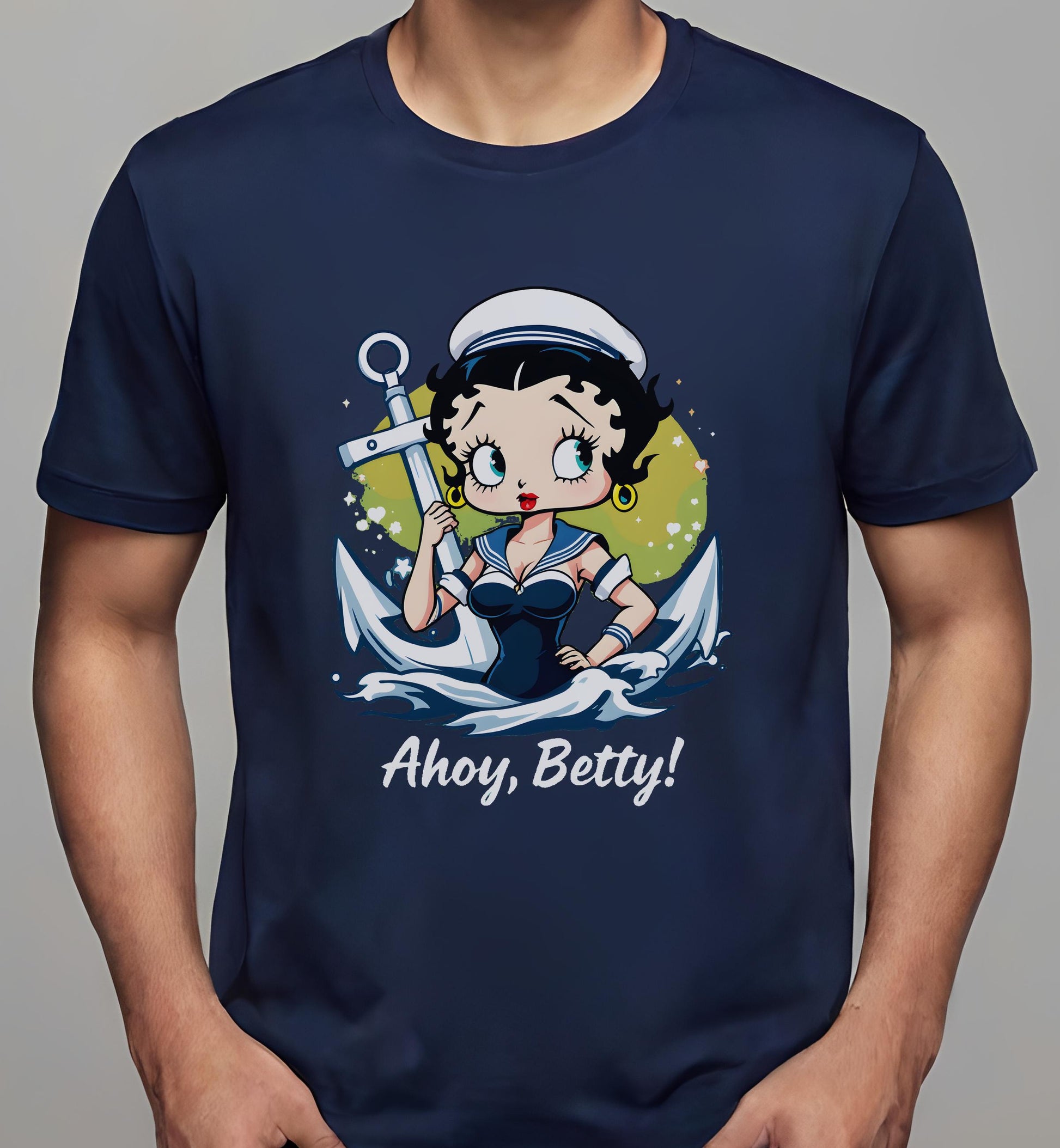 friend gifts - retro cartoon design - unisex - navy - t-shirt