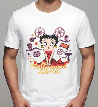 t-shirt - vintage movie aesthetic - white - vintage - nostalgic art