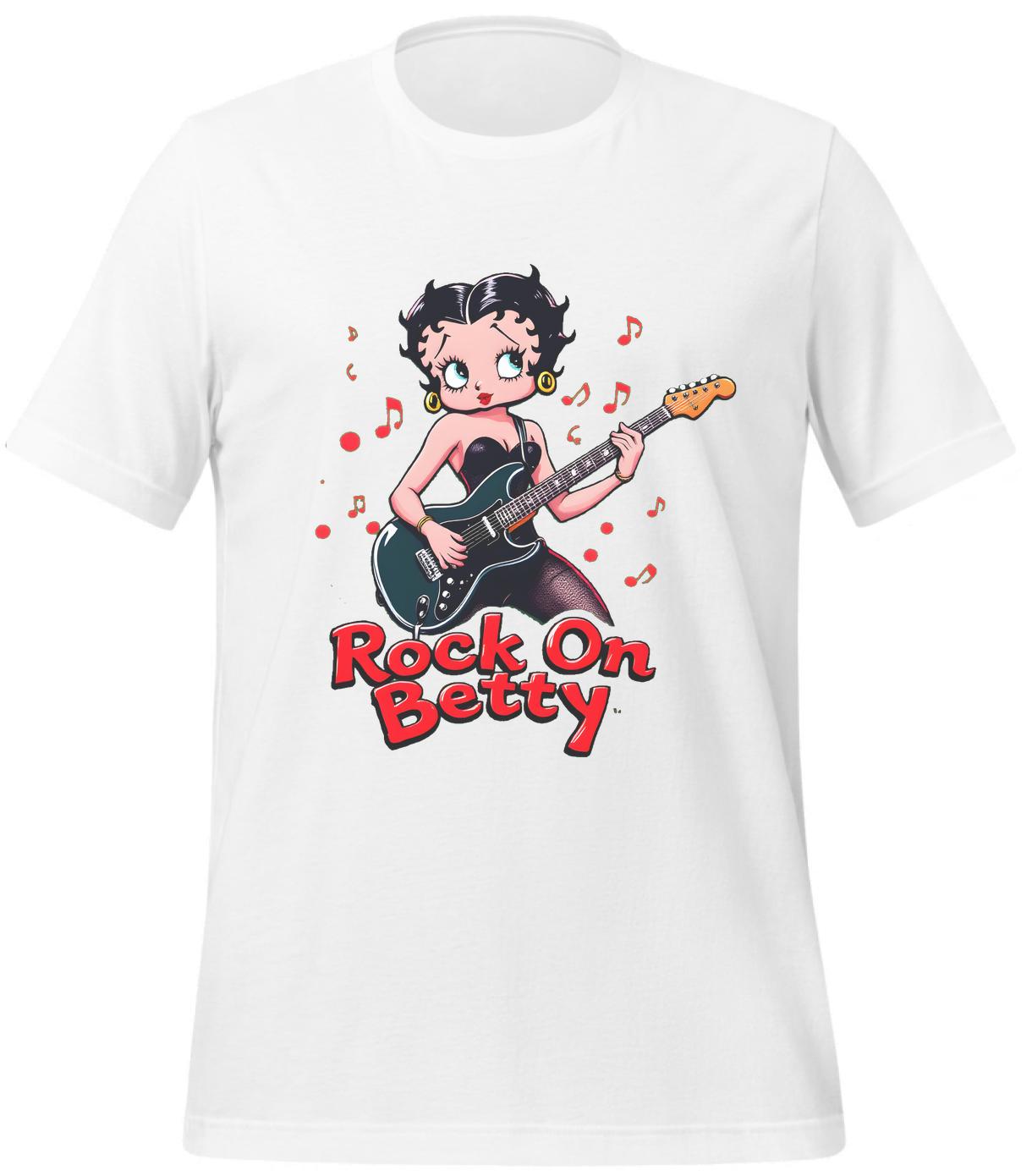 guitar players - t-shirt - nostalgic artwork - rock music merchandise - white