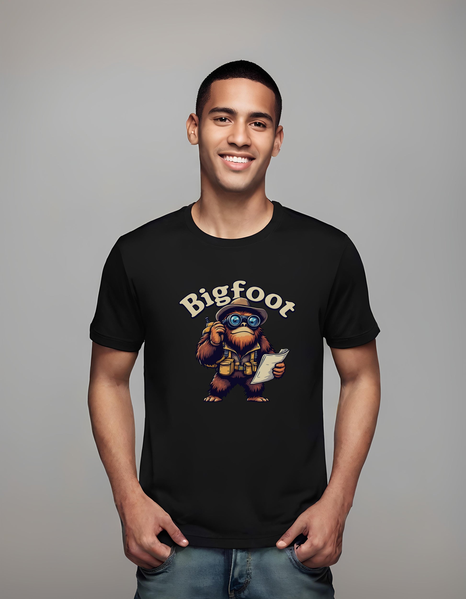 cartoon bigfoot - art enthusiasts - t-shirt - legend