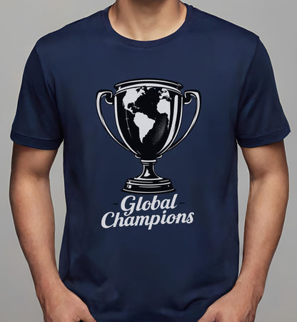 victory - t-shirt - trophy - navy - honor