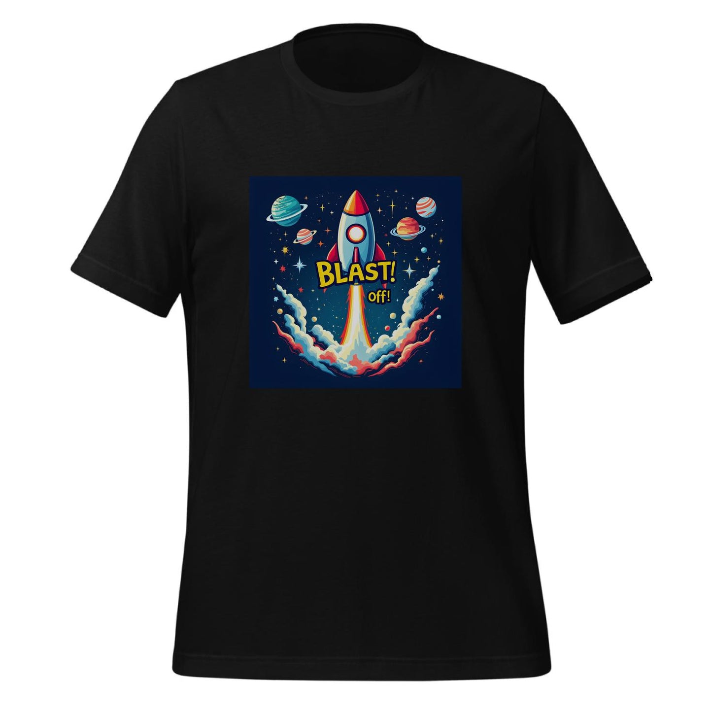 t-shirt - space themed art - cosmos - animation