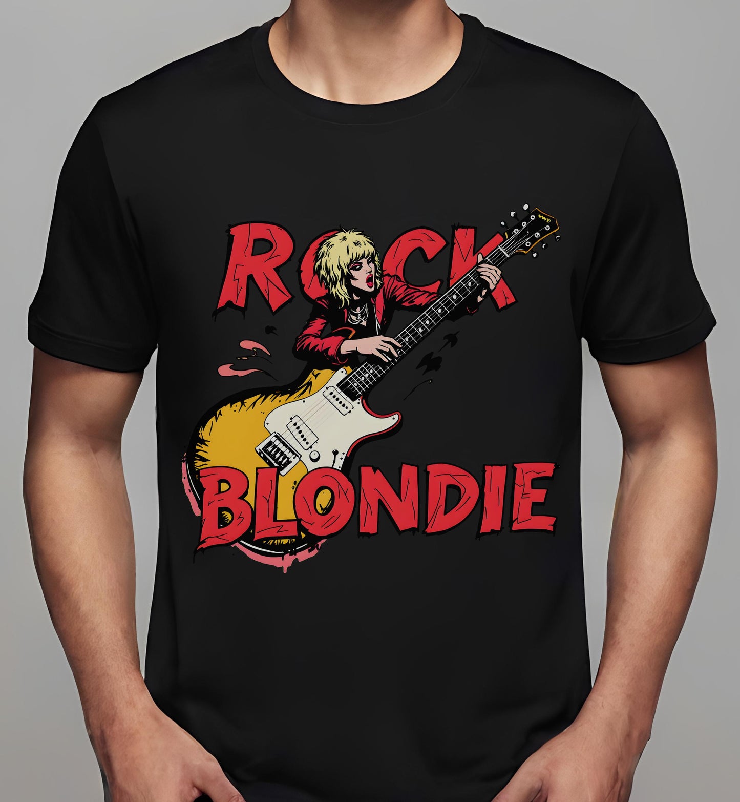 black - energetic rock design - t-shirt - cultural enthusiasts