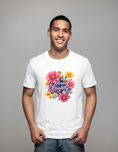 men - artistic floral composition - t-shirt - nature inspired art