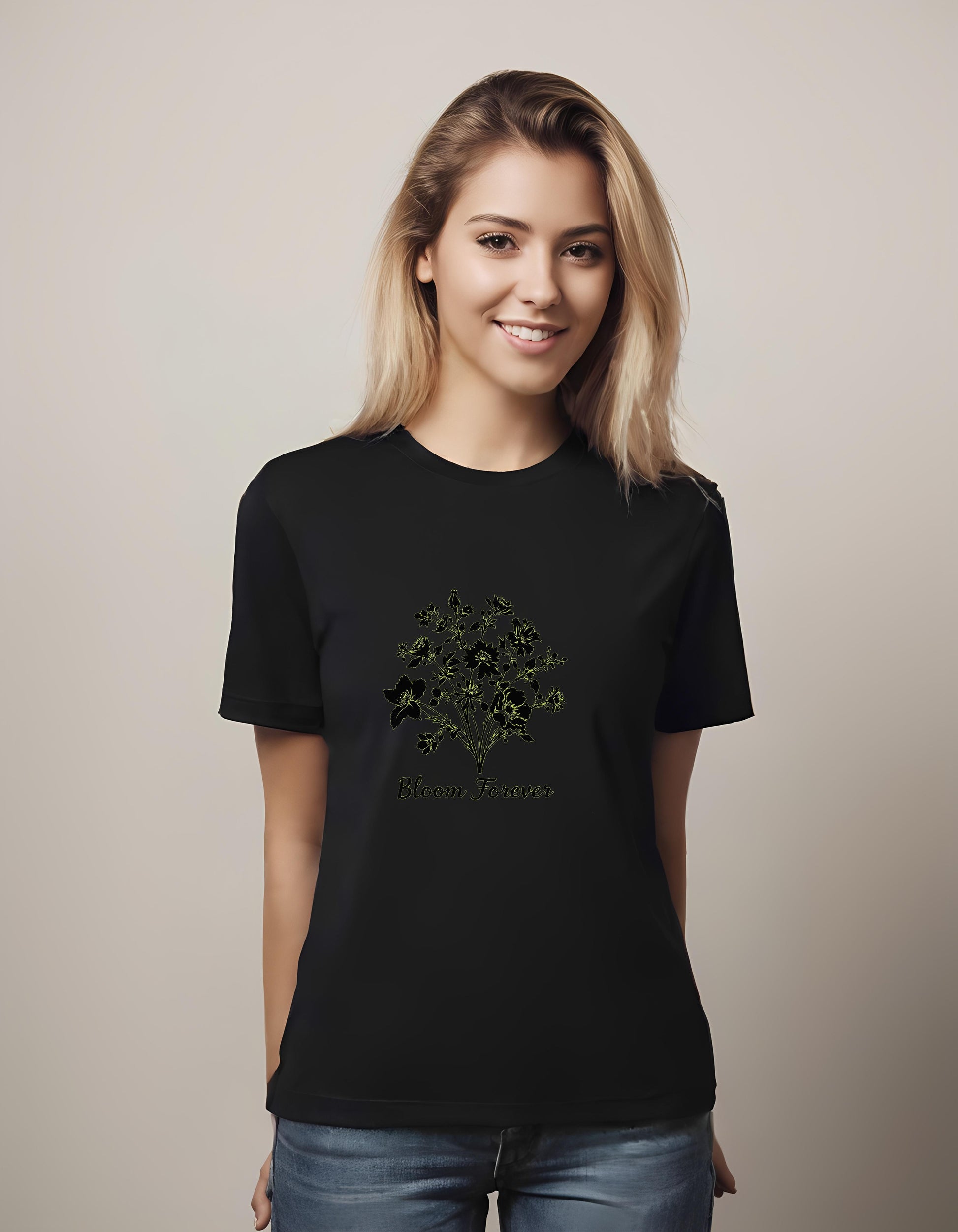 artistic flower shirt - bloom forever t-shirt