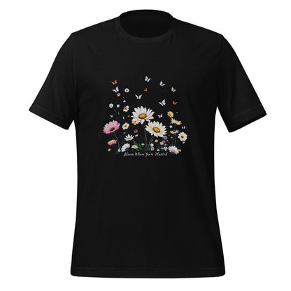 bright floral art - t-shirt - butterfly art - inspiring quotes