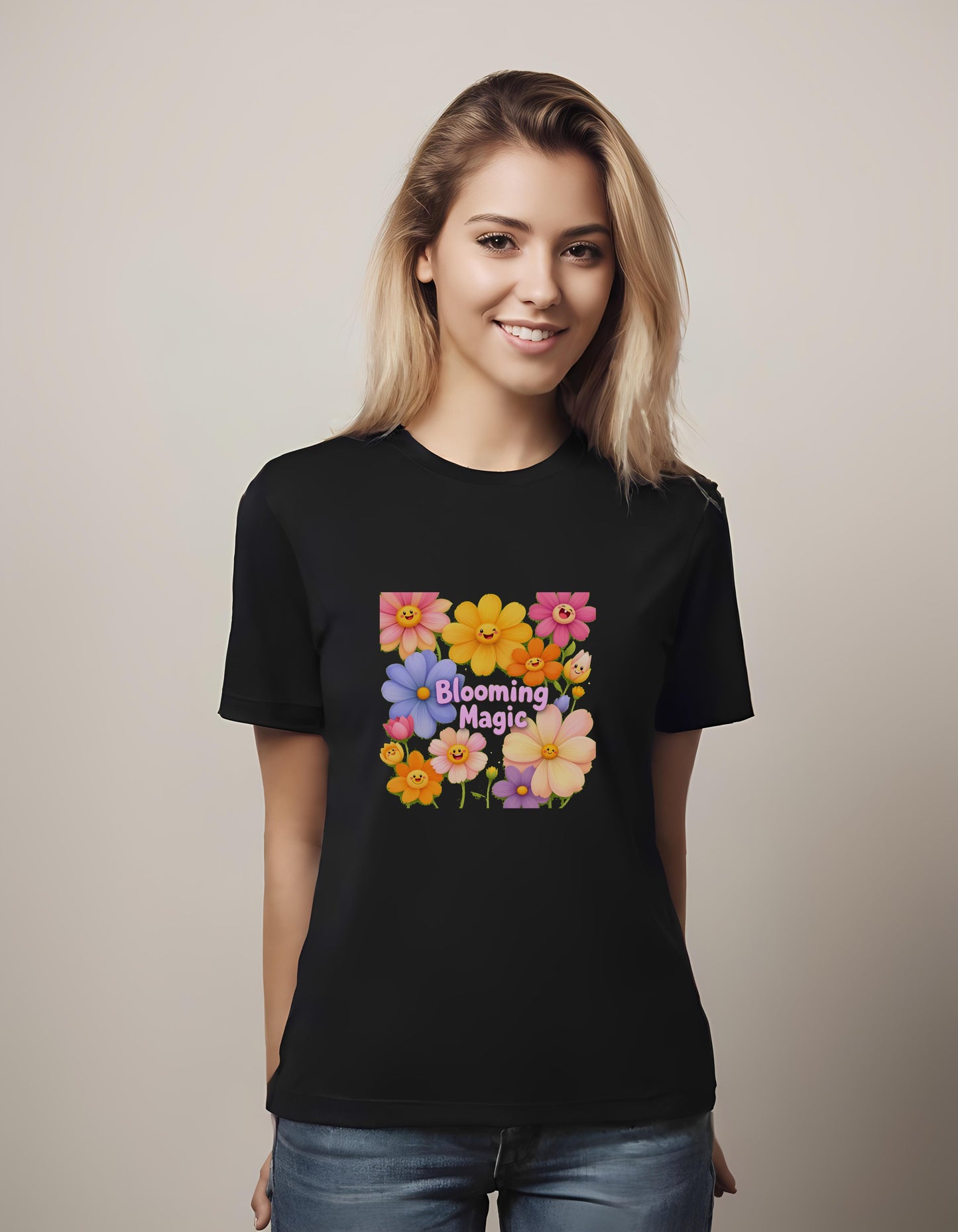 t-shirt - vintage flower design - fun greeting cards - family