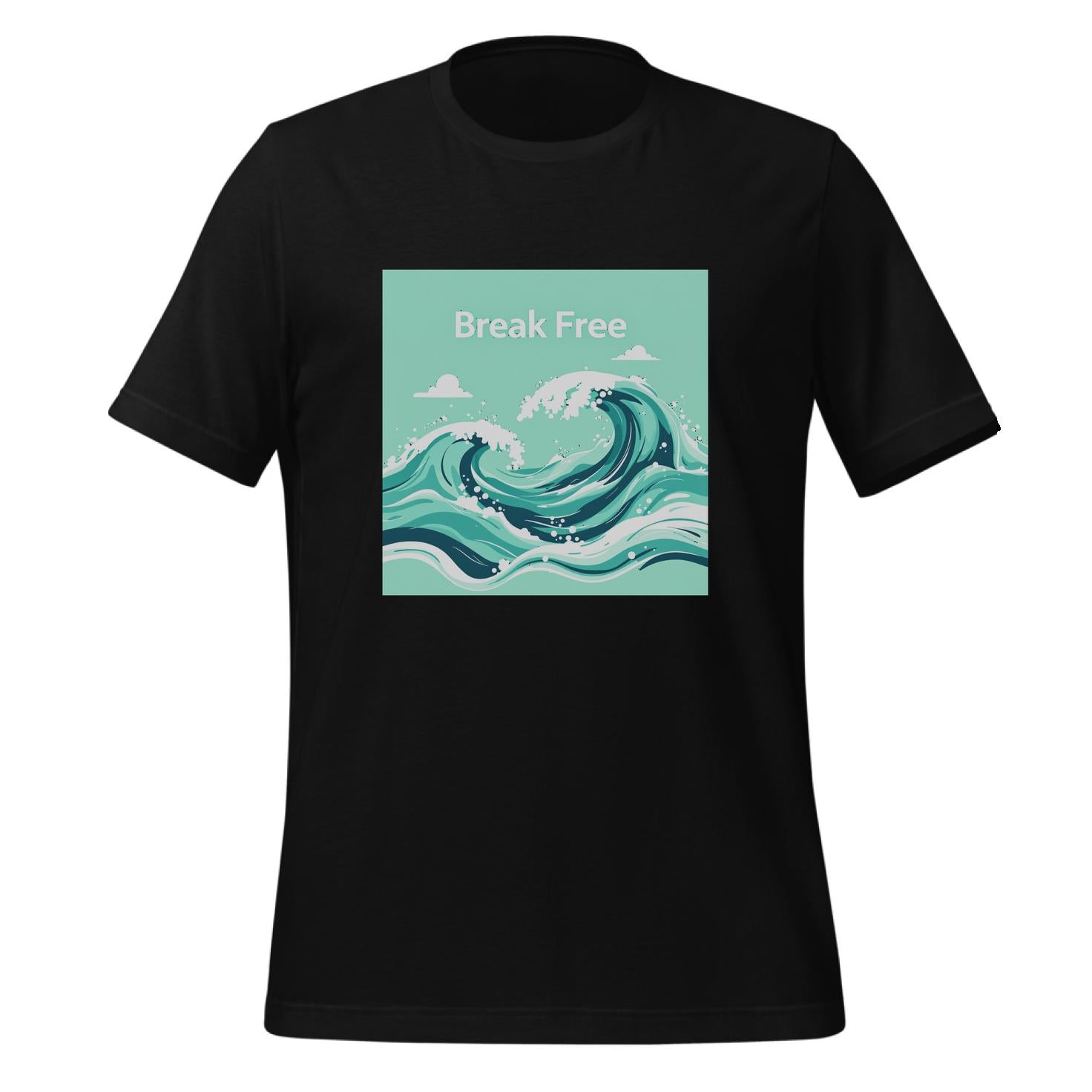 wellness artwork - flowing wave decor - t-shirt