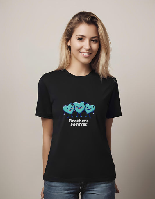 family bonding gift - cartoon heart design - casual wear - t-shirt