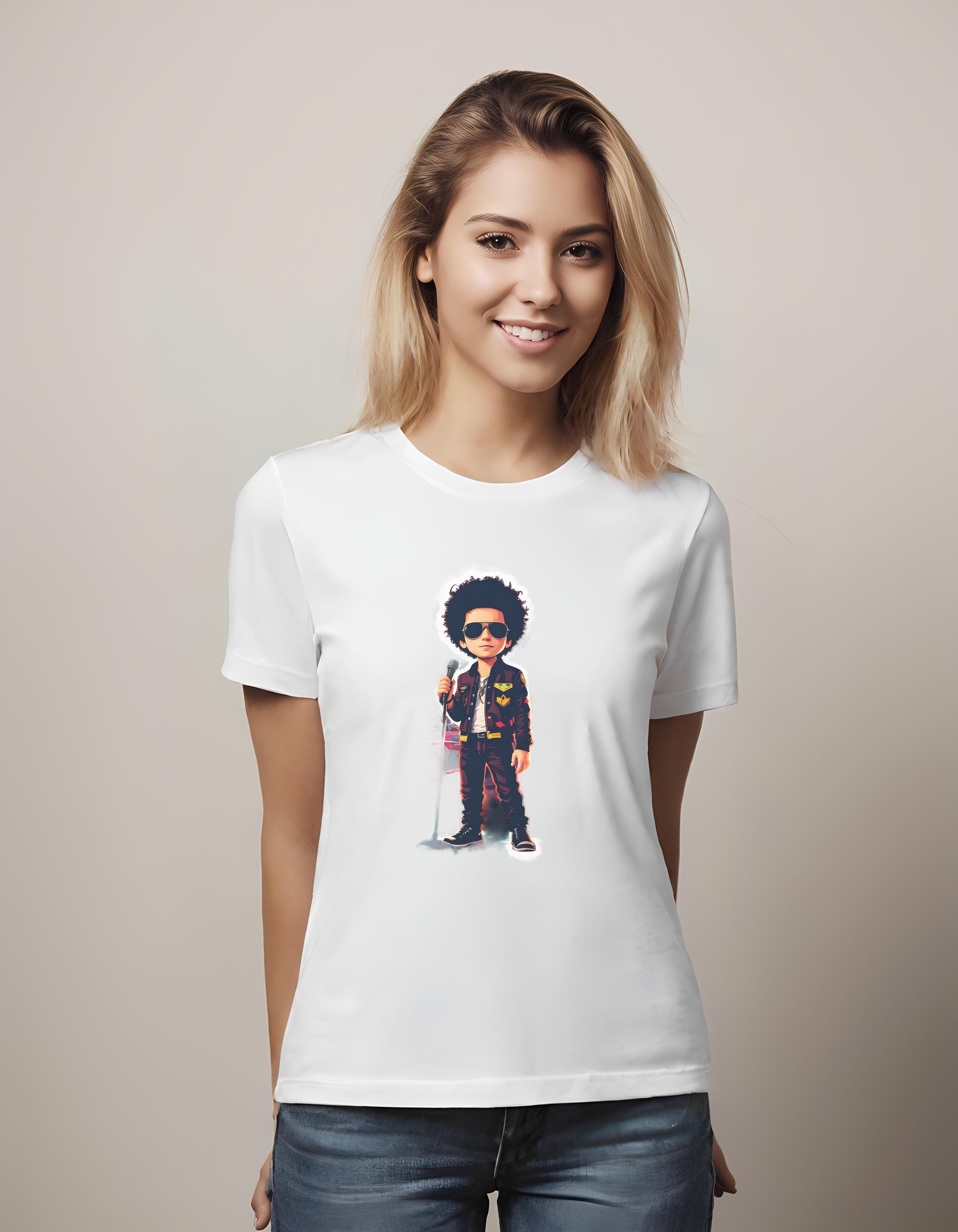 bruno mars merchandise - unique graphic t-shirt - retro diner design