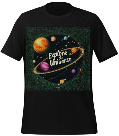 decor for classrooms - black - t-shirt - students - universe