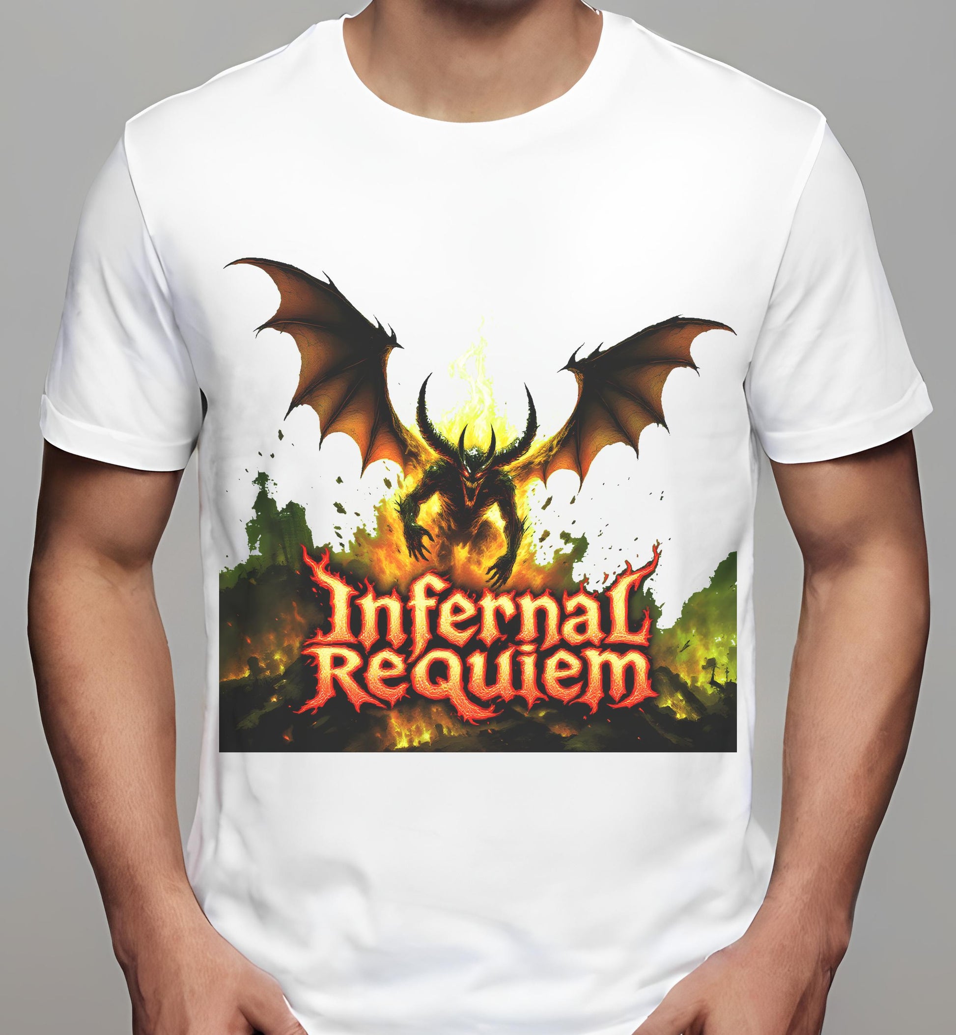 bold graphic design - fantasy fans - t-shirt - white