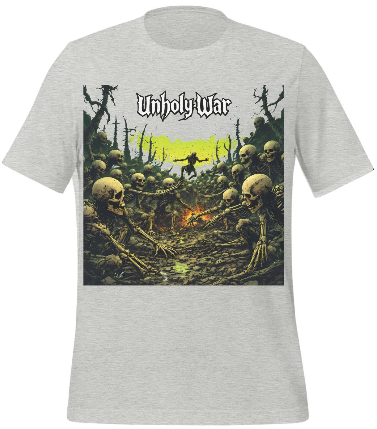 musicians - t-shirt - skeletons in battle - athletic_heather