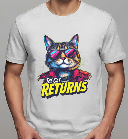 athletic_heather - t-shirt - vivid cat drawing - creative - cartoon cat art