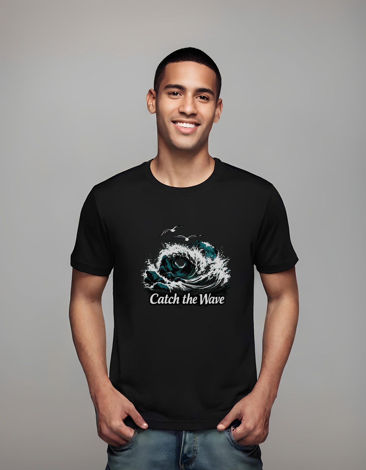 waves - beach inspired design - crashing waves design - t-shirt