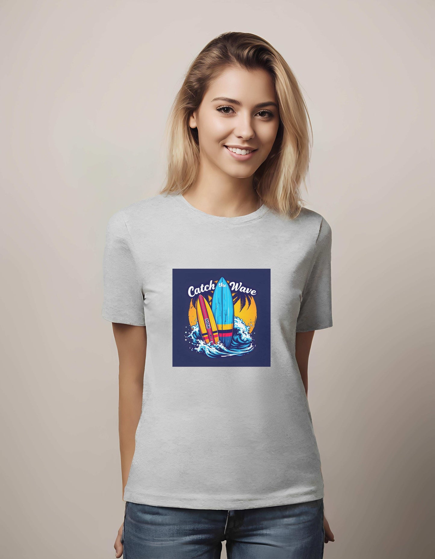 dynamic beach wall art - adventure seeker - t-shirt - palm tree design